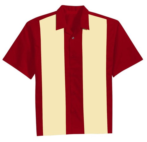 Mens Vintage Rockabilly Hot Rod Bowling 