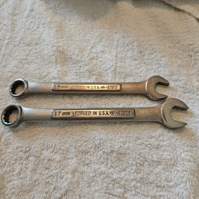 #ad Craftsman 15 mm 17mm Combination Wrench 12 Point Model VA 42919 VA 42929 $15.95