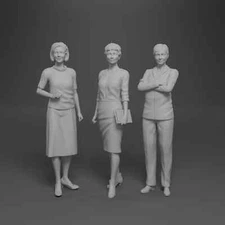 James Bond Moneypenny Series - 3 Figures 3D printed 1:24 - Lois Naomie Samantha