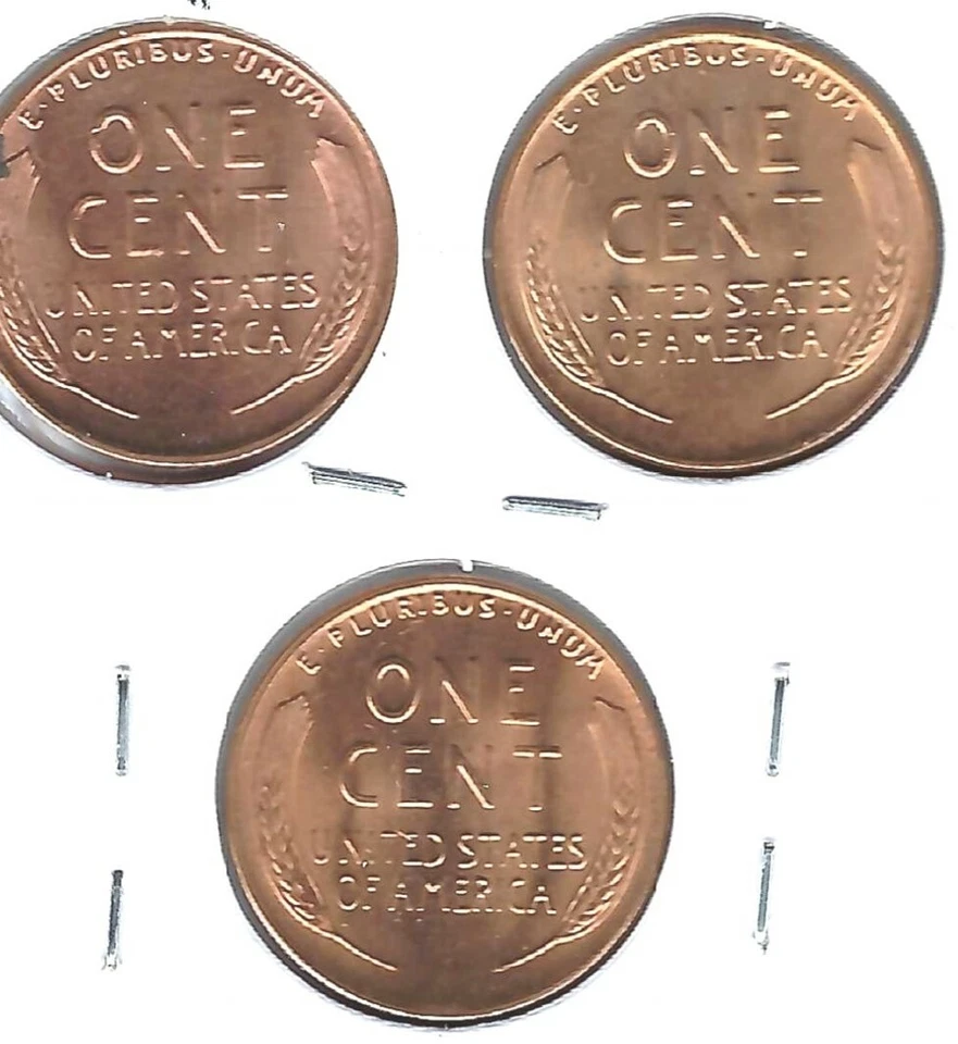 1953-D+P+S Brilliant Uncirculated Copper One Cent Coins! - Image 2 of 2