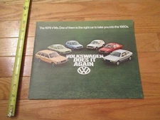 Volkswagen VW 1979 Car auto Dealer showroom Sales Brochure