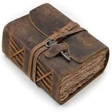 Leather VILLAGE Vintage Journal 200 Paper Edge Handmade Women Men Shadow Book