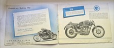 AJS moto- 7R, 16Ms, 18S, etc dépliant publicitaire original