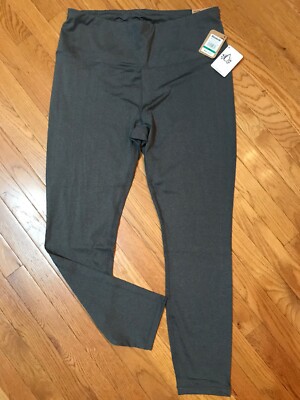 Reebok Women Charcoal Gray Legging Plus Size 1X  Yoga Workout Pant NWT $70