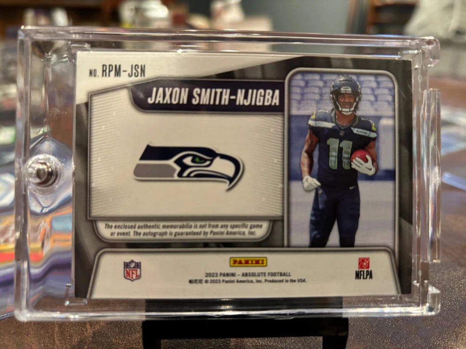 Jaxon Smith-Njigba RC double patch auto /199 - Image 2 of 2