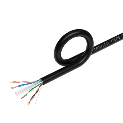 500/ 1000ft CAT6 Cable 23AWG Bulk Solid Network Wire White Blue Gray Black Green