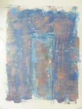 Carolyn Pomponio Screenprint Print Art SIGNED Monotype Abstract