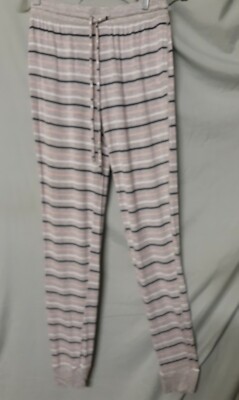 Jenni Gray Pink Lounge Sleep Pajama Pants Stripes Women's X-Small 26 - 30''