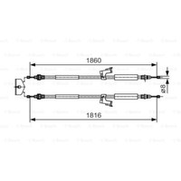 Bosch Handbremsseil Bremsseil Hinten FüR Volvo V50 MW C30 533 1 987 482