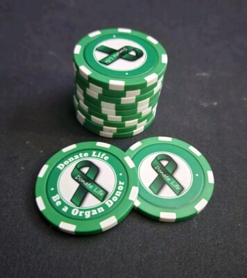 Donate Life Organ Donor Poker Chip Golf Ball Marker Token 