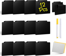 12 Pcs Basket Labels Clip on for Pantry Organization and Storage Bin Labels with