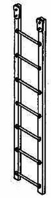 Details West 1006 Ho Maßstab Leiter 7-Rung W / Klammern Pkg (4)