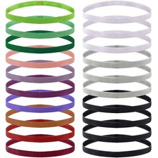 20 Pieces Elastic Sport Headbands for Women Men Girls Non Slip Workout Headba...