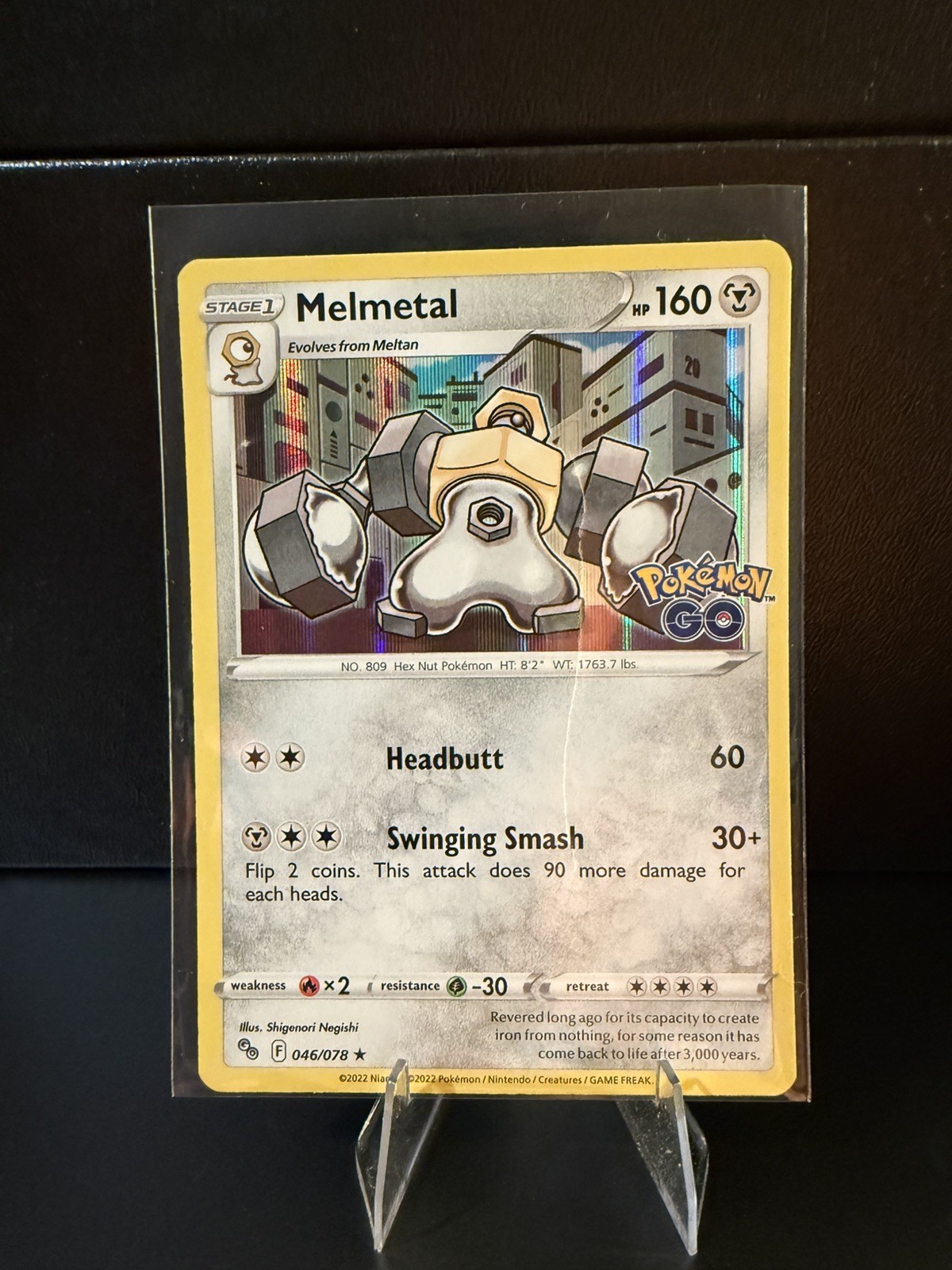 Melmetal 046/078 Holo Rare Pokemon GO Pokemon TCG Lightly Played 
