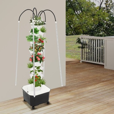 40-Plant Hydroponic Growing Tower Outdoor Indoor Vertical Hydroponics System