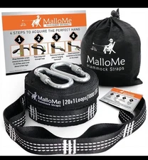 MalloMe XL Hammock Straps for Trees - Hammock Tree Straps Set 2000+ LBS Heavy OB