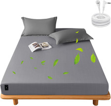 Grounding Fitted Sheet 54x75, 10 Silver Fiber for Better Sleep  Wellness