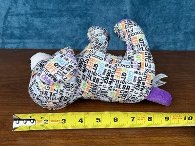NEW Ganz Webkinz Texting Puppy Dog HM697 Plush Purple Paws NWT