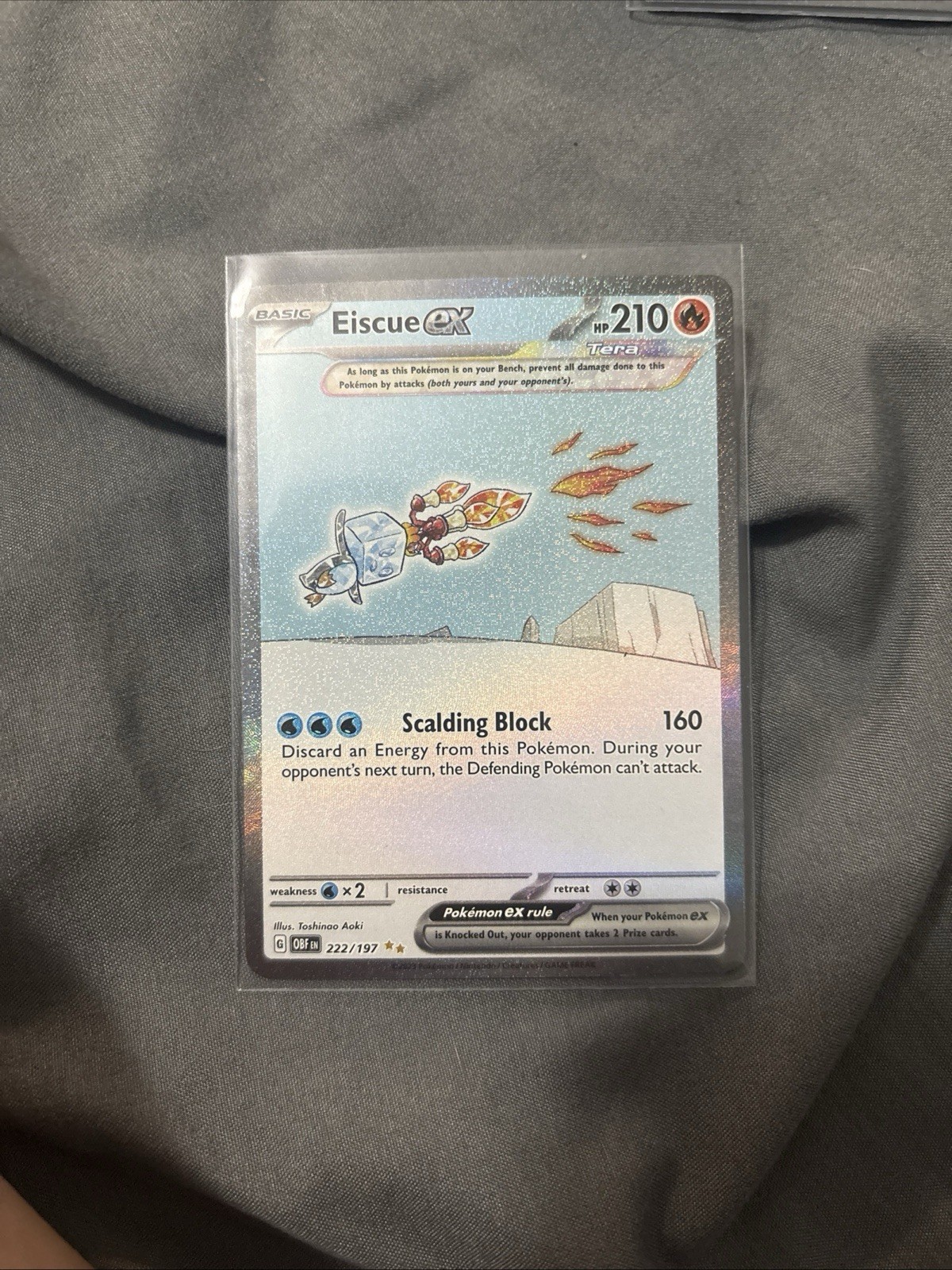 Eiscue ex 222/197 Sv03: Obsidian Flames Holo