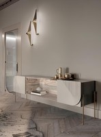 Sideboard WohnzimmermöBel Sideboard Glasablage Design Bizzotto NaturholzmöBel