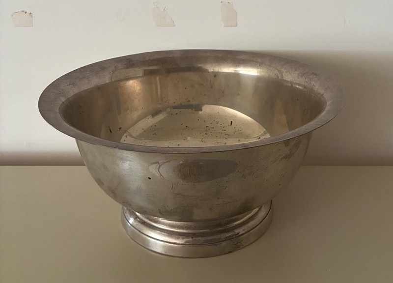 Sterling Silver Bowl,- Paul Revere Reproduction 353 by Poole engraved 689 grams