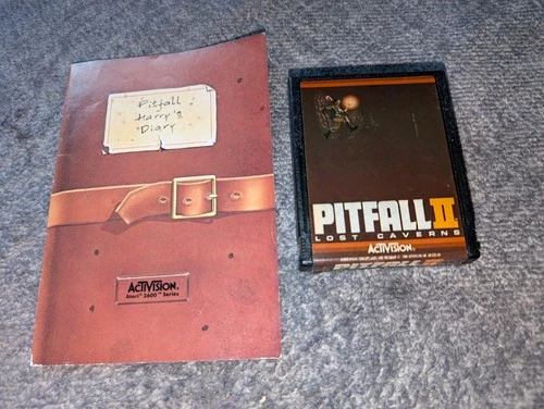 Pitfall 2 Lost Caverns Atari 2600 W/Manual Tested & Working! Free Shipping! Read