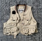 Columbia PFG Men’s Khaki Fishing Vest Sz Medium Multi Pocket Utility Fly Fishing — photo 3