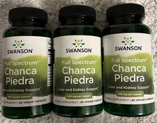 180 Ct Swanson Chanca Piedra Phyllanthus Niruri 500 mg 3X60 Veg Cap Kidney Liver
