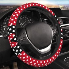 Cute Polka Dot Steering Wheel Cover For Women Car One Size Cute Polka Dot-12