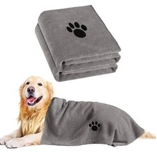 Microfiber Dog Towels for Drying Dogs, Super Absorbent and Soft Pet Grooming ...