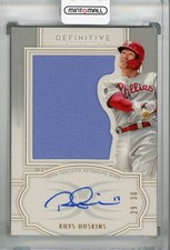 2020 Topps Definitive Collection Rhys Hoskins Autograph Relic /30