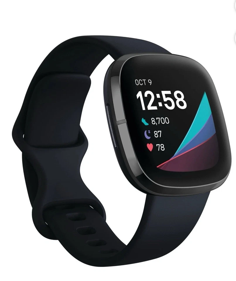 Reloj inteligente Fitbit Sense avanzado con herramientas para la salud del corazón, el manejo del estrés Foto 2 de 4
