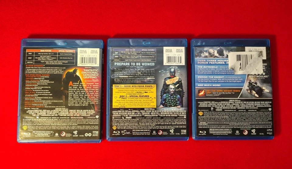The Dark Knight Trilogy Lot Bluray Tested Batman Begins Dark Knight Rises 2008 - Image 2 of 4