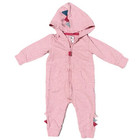 Carters 6M Pink Dino Baby Girl 100% Cotton Hooded Sweater Romper Euc 3-6M 6-9M