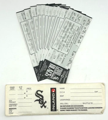 Chicago White Sox 1993 Ticket Lot 12 Vintage MLB Unused w Envelope - Image 1 of 4