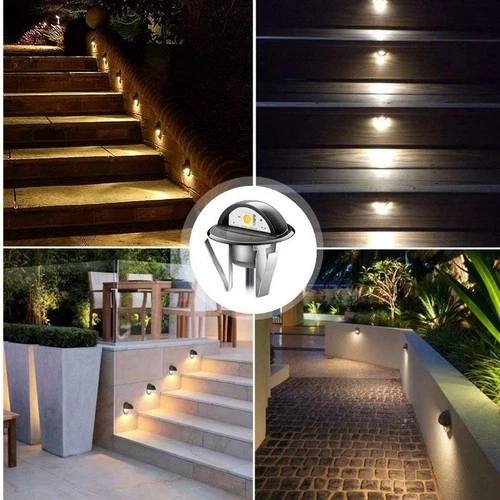 10 Pack Half Moon Recessed Outdoor Step Lights Low Voltage Waterproof Deck Light - Bild 4 von 16