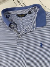 Polo Golf Ralph Lauren Striped Polo Shirt Xl Blue White