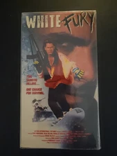 WHITE FURY AIP VHS 90's action sleaze Red Snow Iced David Prior Untested
