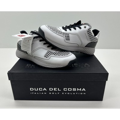 Duca del Cosma Men's Pagani Golf Shoes White/Black Size 8.5-9 NIB #03S