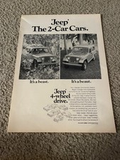 Vintage 1969 Jeep Commando Station Wagon 2-door 4-door Print Ad 1960s Vintage 1969 Jeep Commando Station Wagon 2-door 4-door Print Ad 1960s