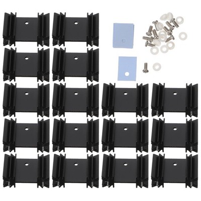 1 Set TO-220 Kühlkörper Aluminium Elektronische Heizkörper für Transistor Kühler