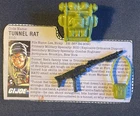 Gi Joe ARAH Tunnel Rat Weapons Accessories Lot + File Card only