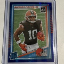 2025 Panini Donruss Optic Rated Rookie Blue Prizm Judkins #252 Browns Football