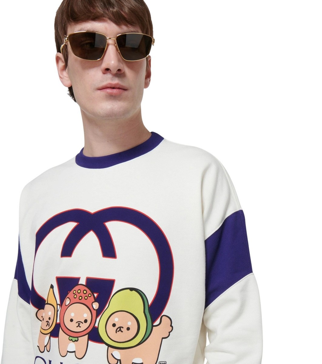 Authentic Men's Gucci Kawaii Interlocking G Cotton Sweatshirt