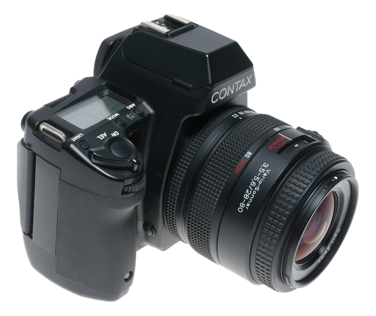 Contax NX film SLR camera Vario Sonnar 28-80mm Zoom lens vintage