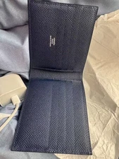 Hermès MC2 Copernic Compact Wallet – Bleu Indigo Epsom – 8 Cards – Pristine