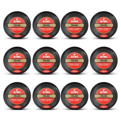 Kiwi Wachs Schuhcreme erneuert und schützt Leder Farbe schwarz langer Glanz 40g x 12
