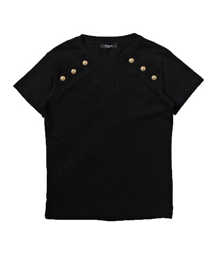 ФУТБОЛКА BALMAIN GIRLS SS С ПУГОВИЦАМИ BLK BT8A01 930OR 47890₽