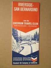 Chevron Standard Oil Map of Riverside San Bernardino 1969