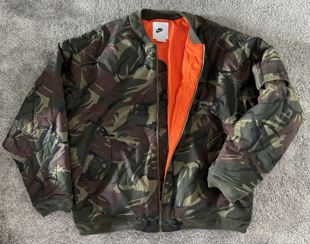 Nike Life Men's Woven MA1 Flight Jacket, XL, Bomber Nike Life Men's Woven MA1 Flight Jacket, XL, Bomber